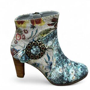 L'Artiste by Spring Step Tulipel Blum bootie in Blue size 36EU